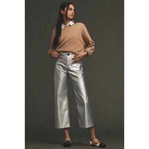 Maeve Silver Straight Leg Pants
